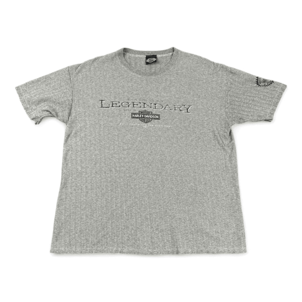 Vintage Harley Davidson Shirt Adult EXTRA LARGE Gray Legendary Motorcycles Y2K
